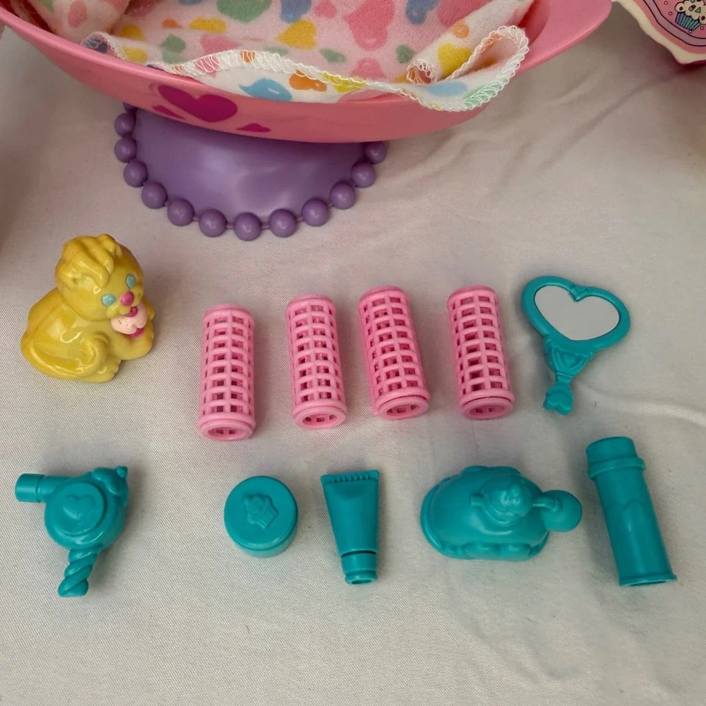 Vintage Mattel Cherry Merry Muffin Banana Split Bed Vanity Furniture Set 90s Toy